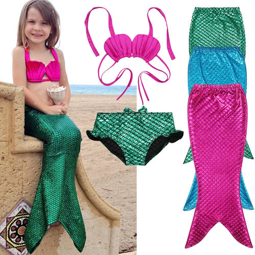 3Pcs Baby Kids Girls Mermaid Swimwear