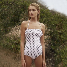 Load image into Gallery viewer, Dot Halter Monokini Swimming Suit For Women