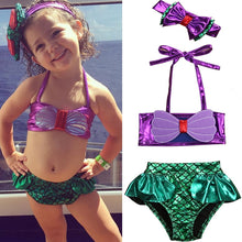Load image into Gallery viewer, Toddler Kid Baby Girl Mermaid Swimwear