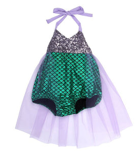 Infant Baby Girls Kids Mermaid Bikini Swimwear